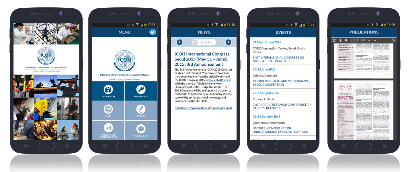 ICOH app for iOS and Android smartphone and tablet